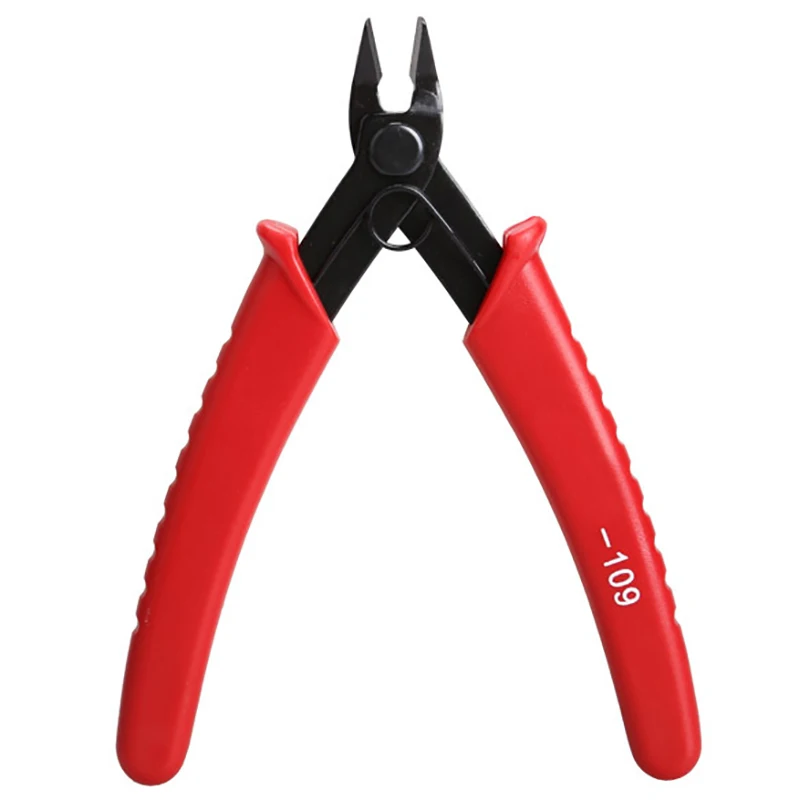 1PC Mini 5 Cal elektryczne szczypce do zaciskania Snip Cutter narzędzia ręczne czerwony uchwyt przewód elektryczny krajalnica szczypce naprawy ścinanie
