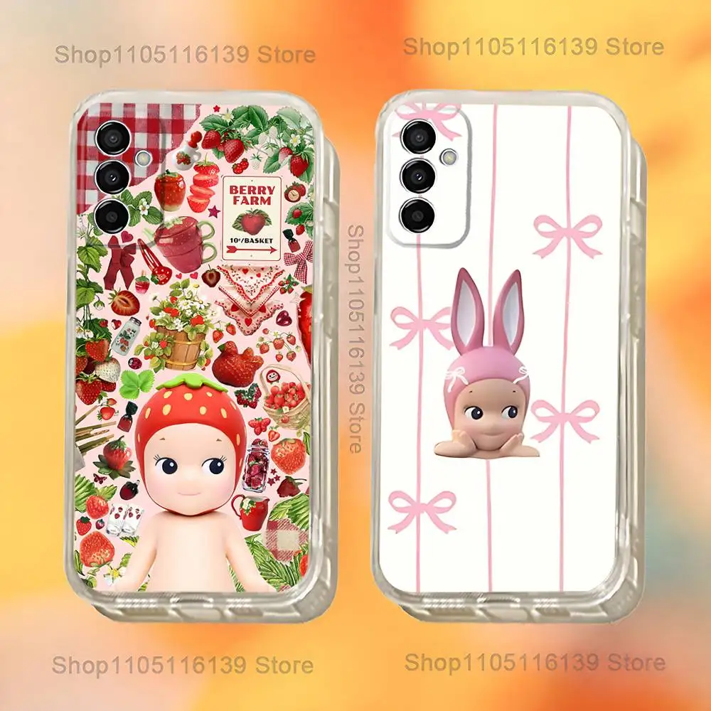 

Cute S-Sonny Fruits A-Angles Phone Case For Samsung S24,30,21,22,23,20 FE,lite,PIus,Ultra,5G,Note,9,10 Transparent Cover