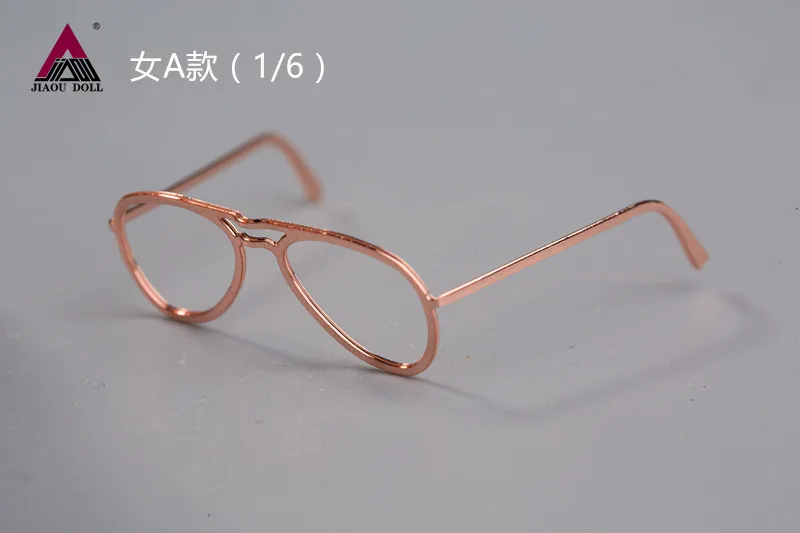 1/6 Scale Female Glasses Model Glass Frame Black Rose Gold Fit 12 Inches Female Male Action Figure