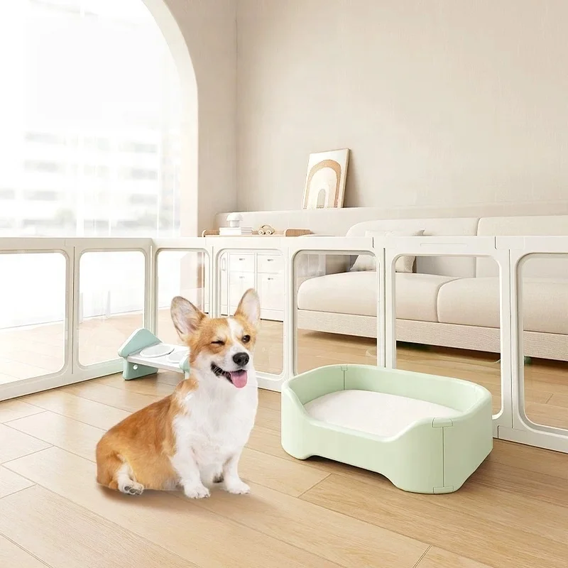 Wholesale of New Products Acrylic Resin Dog Fence Nest House Rabbit Large Small Dog Cage for Pet Pens Indoor