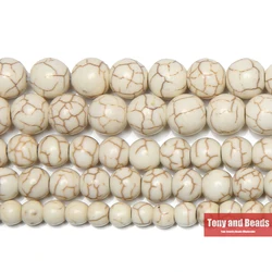 Natural White Turquoise Round Loose Beads 15