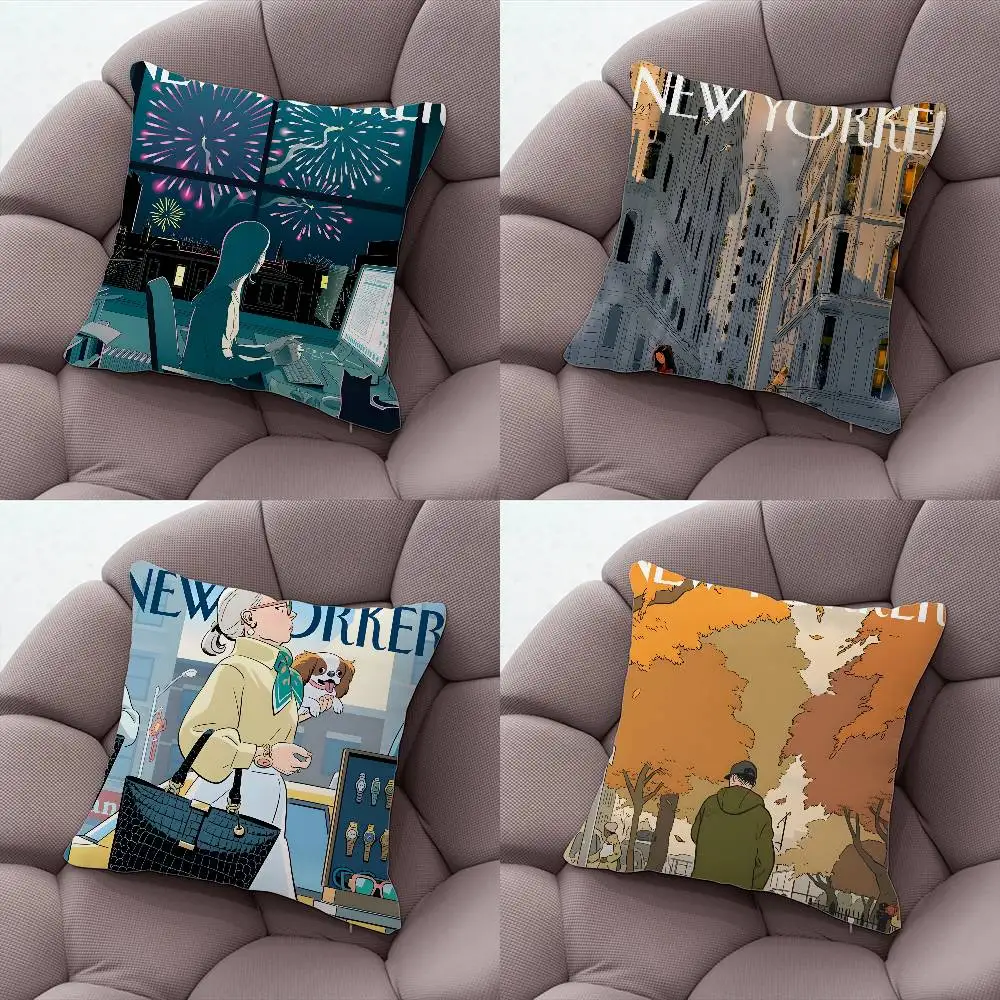 

The New Yorker Classics Pillow Case Pillow Case Living Room Sofa Cushion Cover Suitable For Home Bedroom Room Decoration