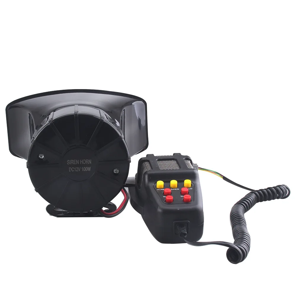 2025/100W Coaxial Loudspeaker Tweeter Woofer 7-Tone Cross-Border Horn for Cars Motorcycles Trucks 12V/24V Car-Mounted Modificati