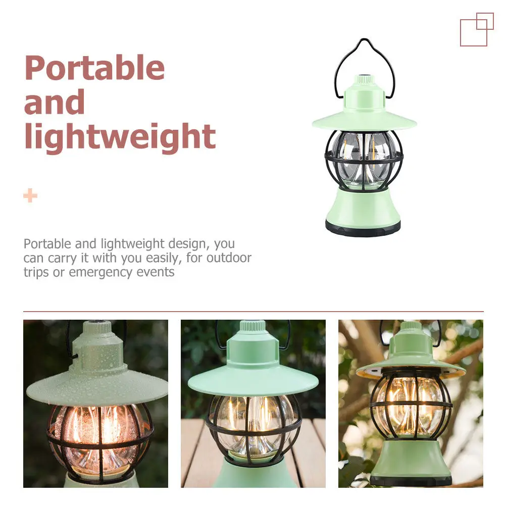 

Ретро-фонарь для кемпинга, портативный ручной светодиодный светильник для палатки, подвесной уличный фонарь, легкий многофункциональный декоративный фонарь