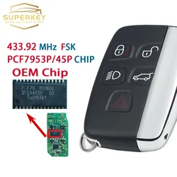 SUPERKEY 5 Buttons With OEM shell Remote Smart Car Key 433MHz ID49 For Land Rover Discovery 4 Range Sport Evoque Freelander