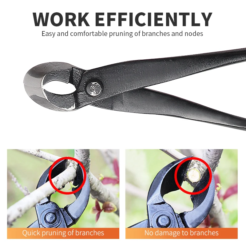 Onnfnag TOP Bonsai Cutter Concave Edge Scissors Steel Root Cutter Pruning Bonsai Tree Brunches Knots Profissional Bonsai Tools