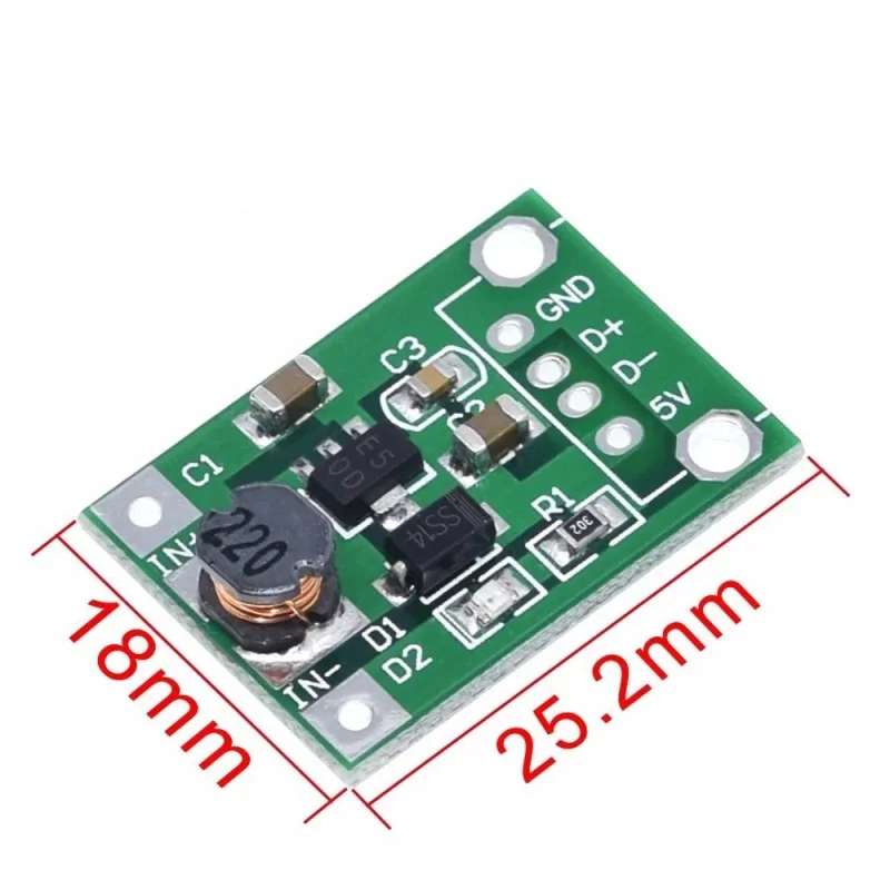 sem módulo USB-DCBoost (0,9 V ~ 5 V) Banco de potência portátil L5V 600MA