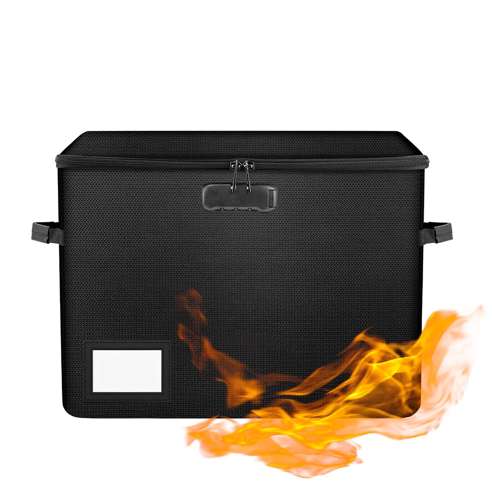 

Складная черная огнестойкая коробка для хранения комиксов с фотоорганайзером