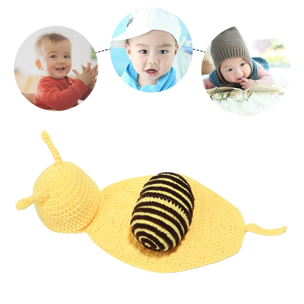 

Cute Baby Knitted Hat Owl Costume Set Unisex Newborn Photo Prop Coffee Color 0-6 Months Breathable Handmade Newborn Baby Wrap