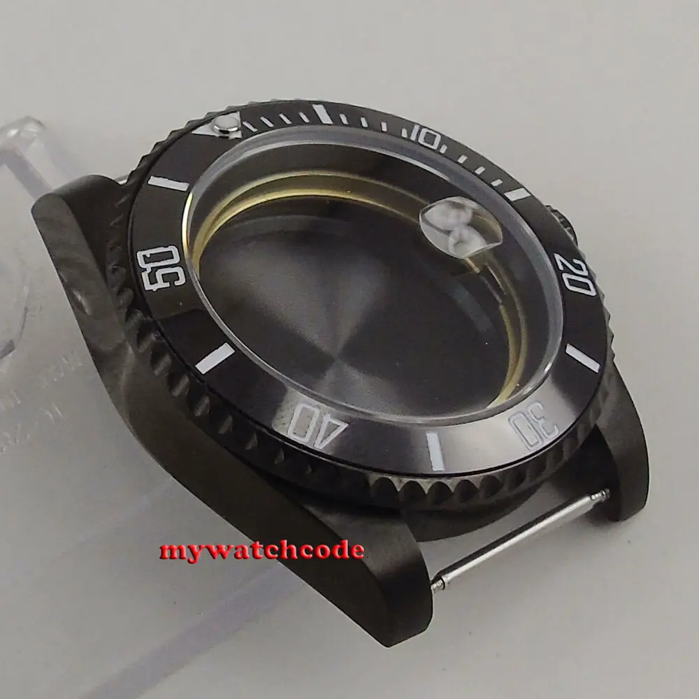 40Mm Sapphire แก้วเซรามิค Bezel PVD นาฬิกา Fit Eta 2824 2836การเคลื่อนไหว