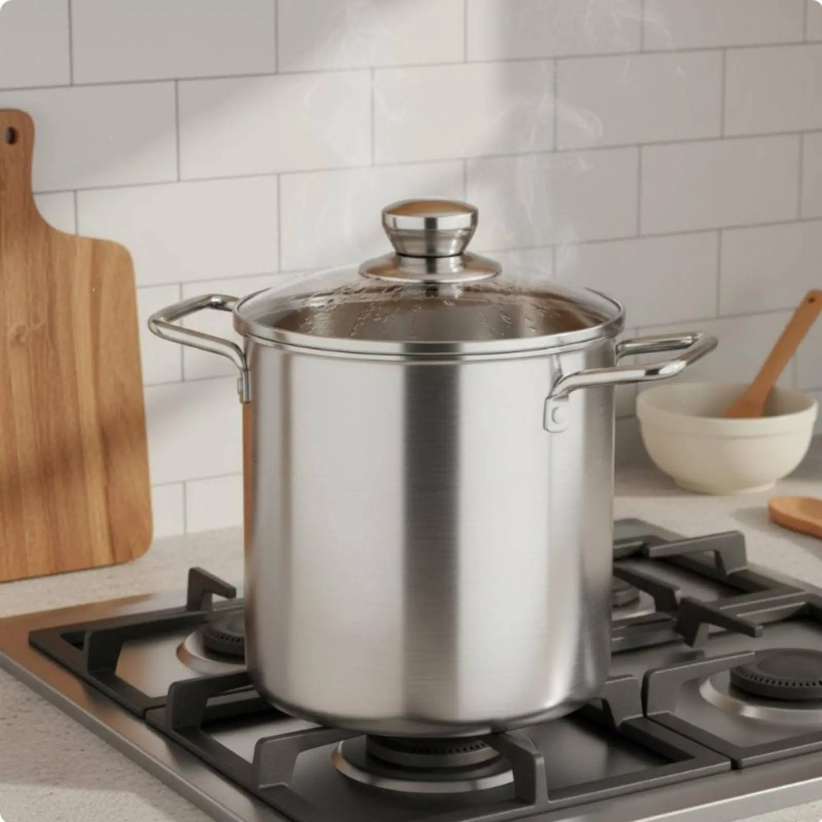 Deep Fryer Pot with Strainer Easy to Clean Fried Potato Sticks Pot Stockpot Glass Lid for Home Kitchen view 2