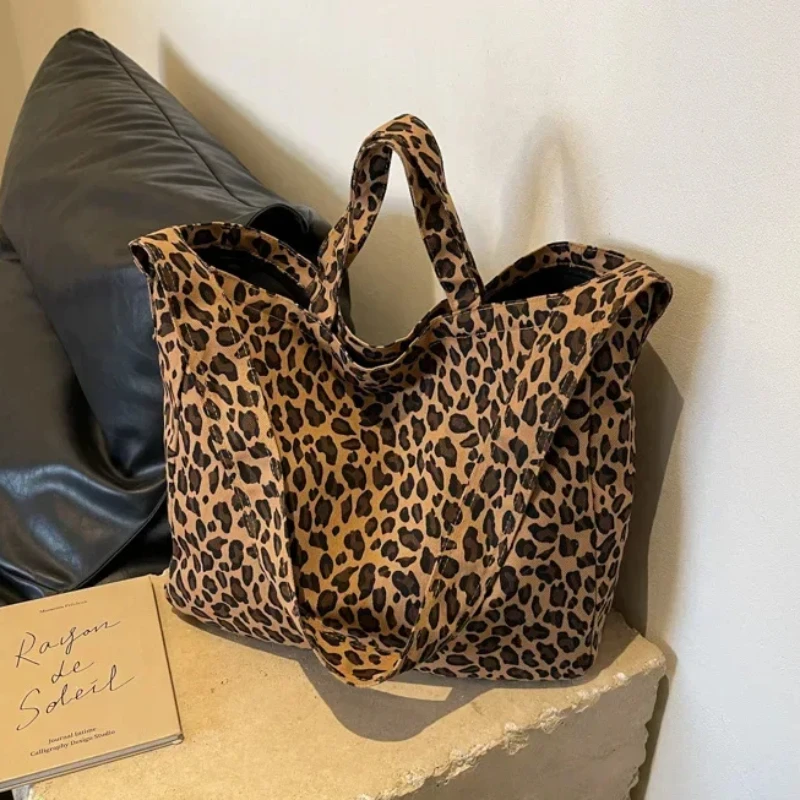 

Leopard Design 2026 Korean Fashion Big Crossbody Bags for Women Travel Handbag Lady Shopper Shopping Shoulder Bag Bolsa Feminina