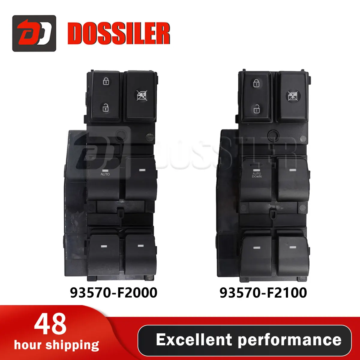 

93570-F2000 93570-F2100 Dossiler new Front Left Driver Side Master Power Window Switch for Hyundai Elantra 2015-2022 18PINS