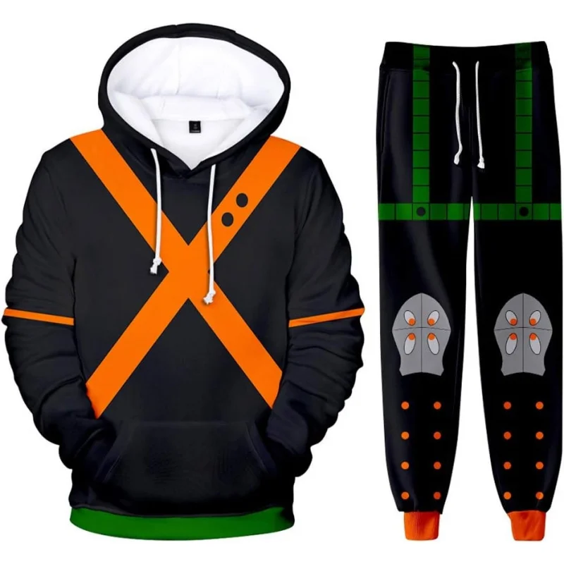 

❤️❤️❤️Bakugou Hoodie Cosplay Costume Katsuki Jacket Pullover 3D Printed Sweatshirt Sweatpants Outfit Halloween Coat❤️⭐️❤️