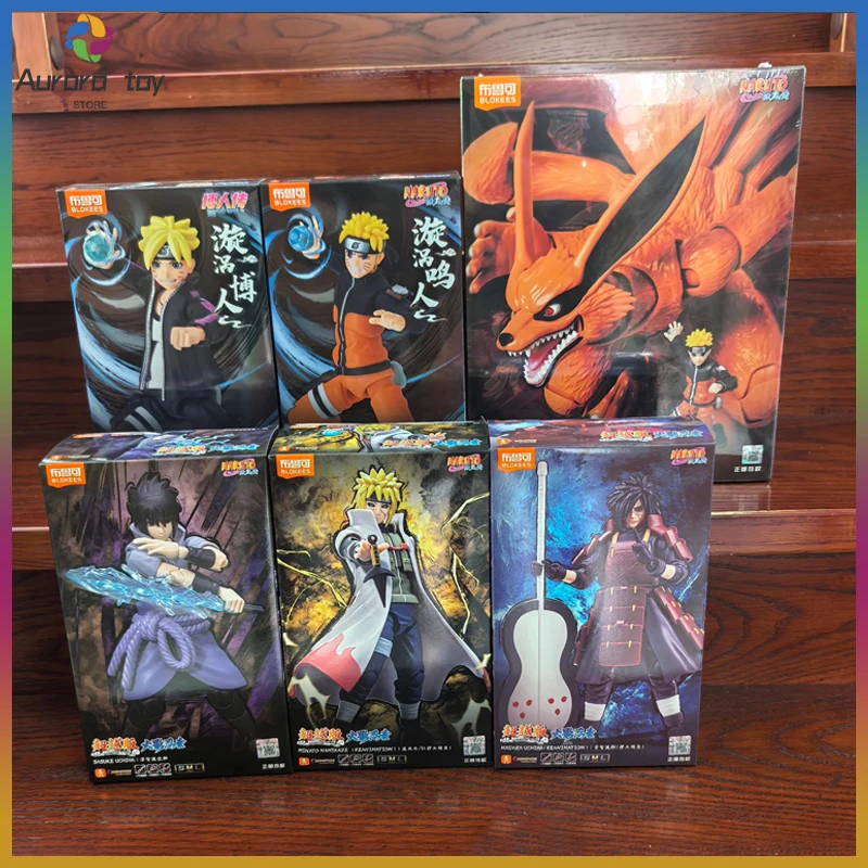

Original Blokees Building Block Figure Naruto Beyond Series Uzumaki Namikaze Uchiha Sasuke Assembled Model Anime Collection Gift