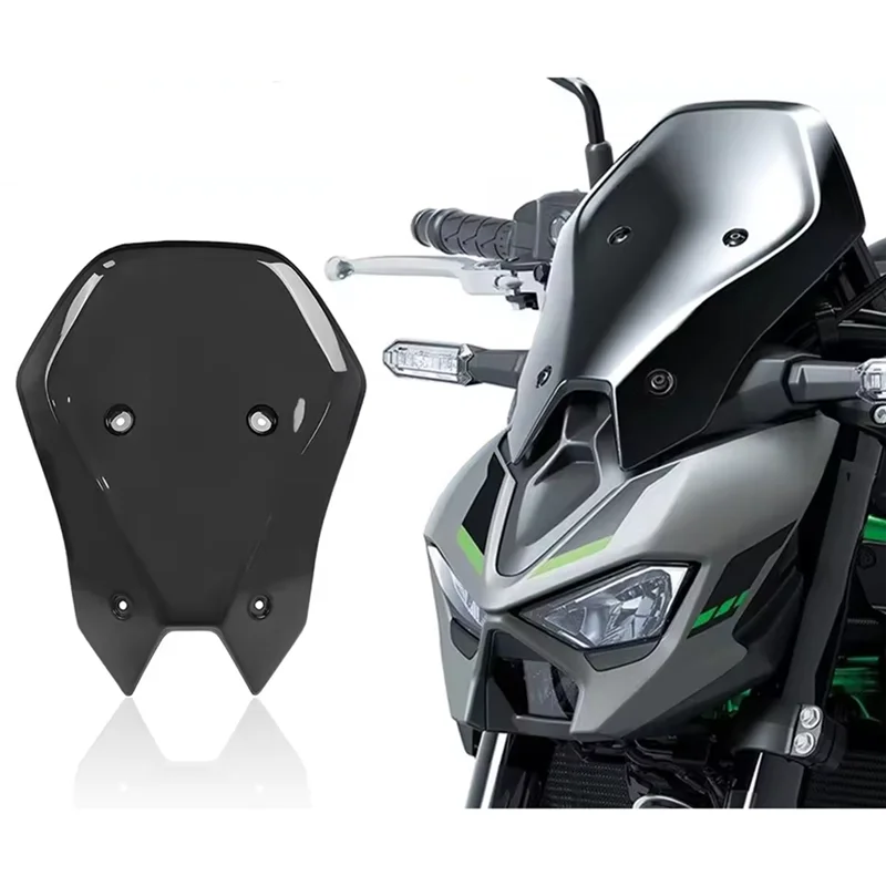 

A42M-Motorcycle Windshield Cover Protector Deflector Large Tall Windscreen For Kawasaki Z900 ABS Z900 SE ABS 2025 Smoke