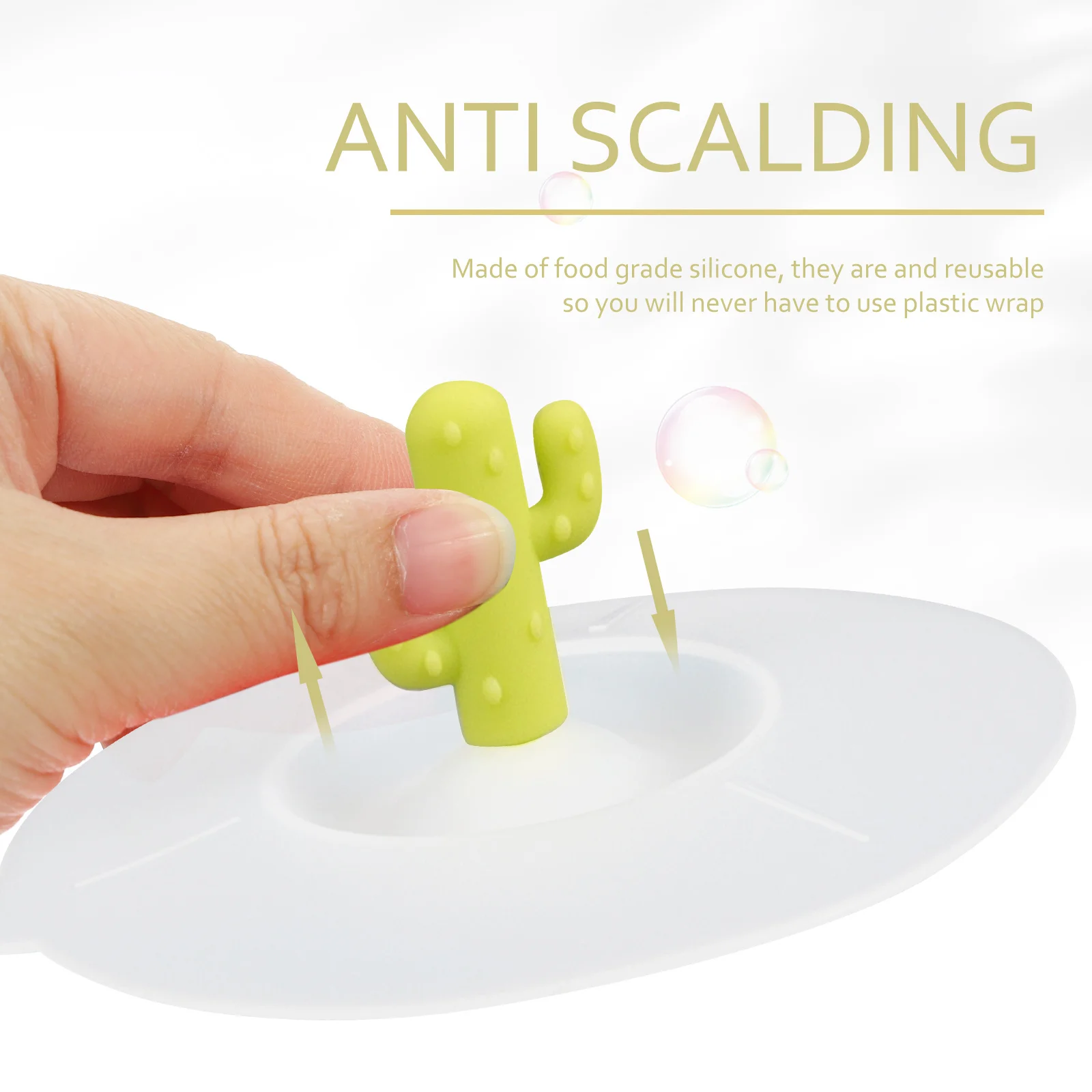 

6pcs Cartoon Tea Cup Silicone Lid Leak-Proof Suction Cover For Mug Cover Reusable Airtight Dustproof Kitchen Bar