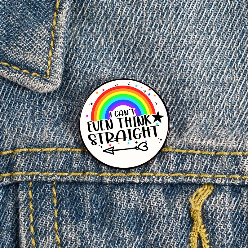 Fashion I Cant Think The First Pride Was A Riot Custom Brooches Shirt Lapel teacher tote Bag backpacks Badge Cartoon gift pins