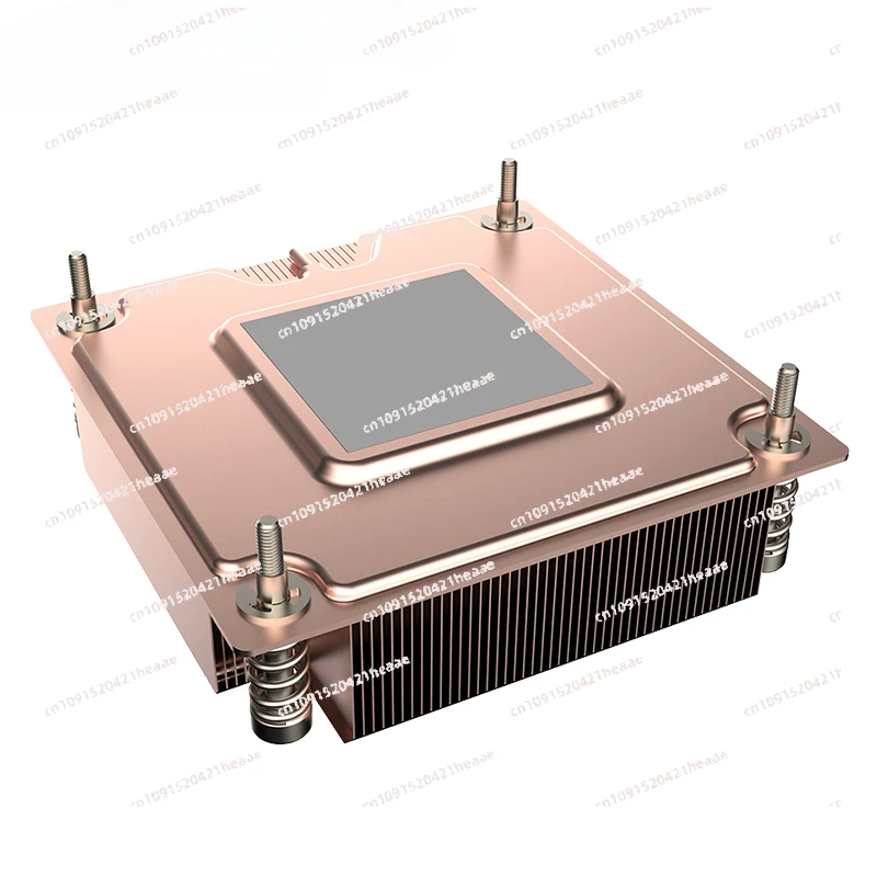 Suitable for New 1U Passive Fanless CPU Cooler For 1700 78x78MM Hole Spacing 200W TDP