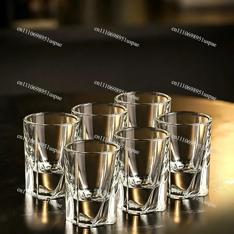 Premium Sense Two Taels Baijiu Cup Thickened Light Luxury High-end Two Taels Small Wine Glass Household Foreign Wine Cup Set