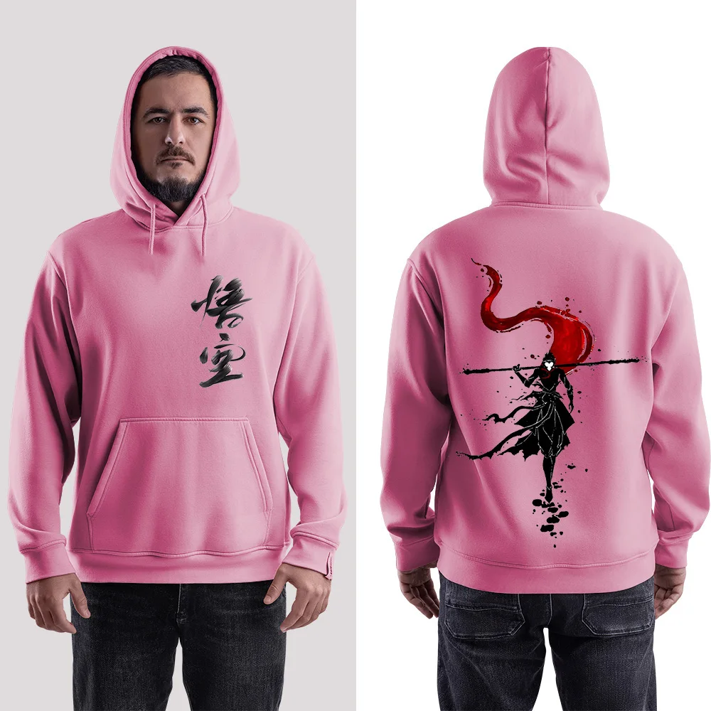 

Trendy multi-colored hoodie Men's hoodie Casual street wear long-sleeved sweatshirt black myth Wukong game printed men's top