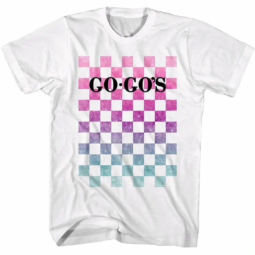 Go Go'S Checkerboard camiseta para hombre, New Wave Band