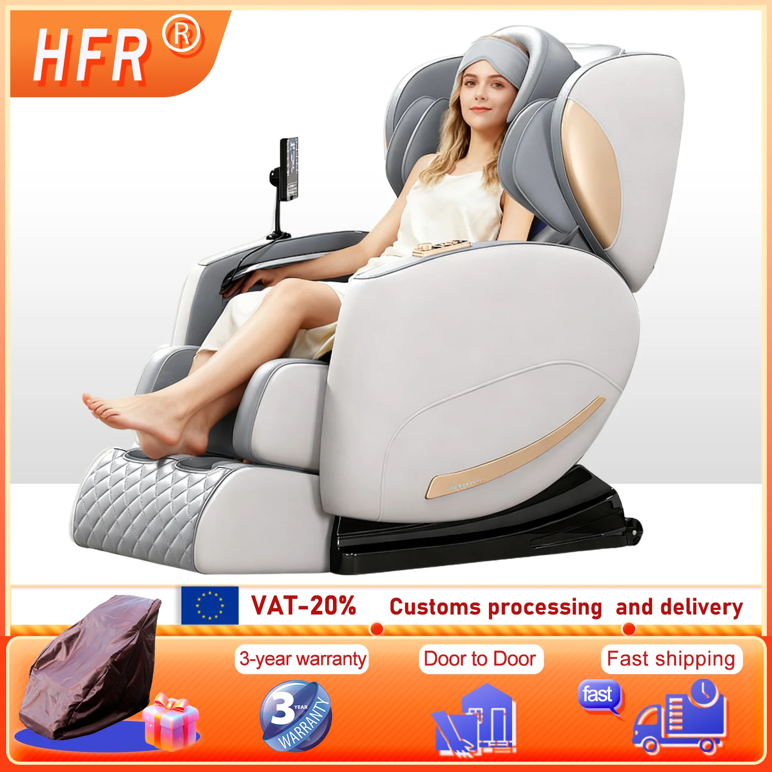 

Электрическое умное массажное кресло с нулевой гравитацией и голосовым управлением, подушка безопасности для ног, массаж для снятия всего тела, для семейного использования, 3D Шиацу