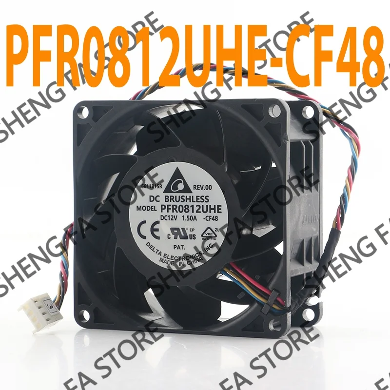 AC EC 8038 80X80X38MM 8CM Delta 5V 24V 48V DC 12V 1.50A High air volume chassis Server 4-wire PWM laptop PFR0812UHE cooling fan