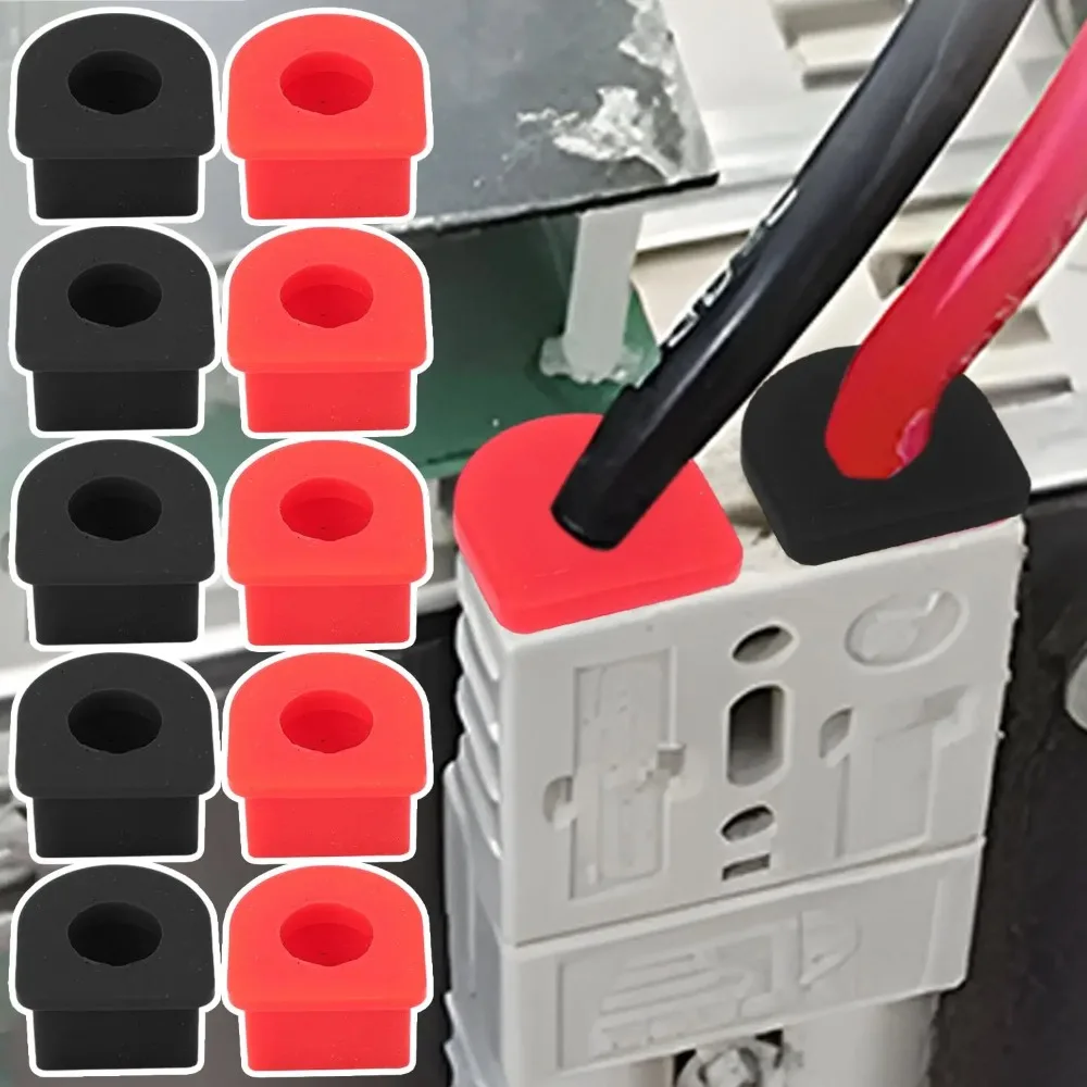 10Pcs Silicone Waterproof Plug Cap Red Black Plug Cover Anderson Plug Cap Sealing Ring Versatile Applications