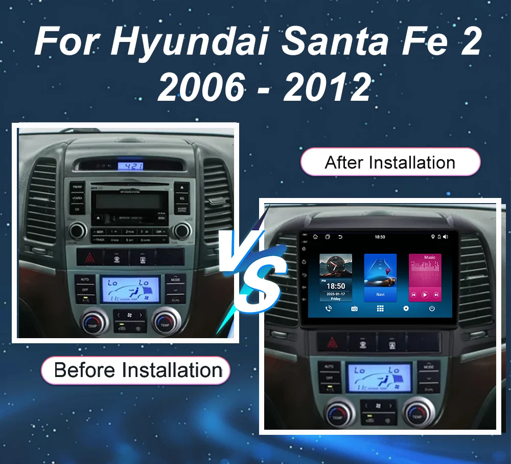 Android Carplay Auto Radio Für Hyundai Santa Fe 2 2006 2007 2008 2009 2010 2011 2012 Auto Multimedia Player Stereo DSP 2DIN DVD