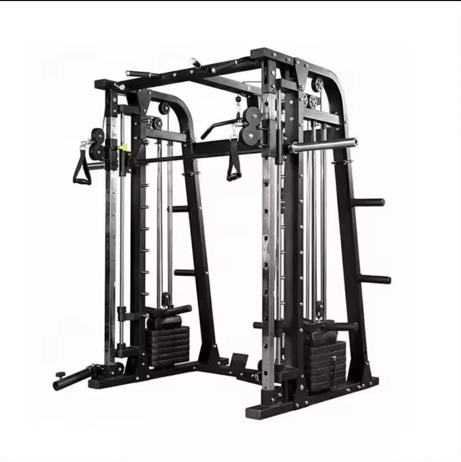 Equipo de gimnasio para uso doméstico, todo en uno: Power Cage, Cable Crossover, Máquina Multifuncional, Power Rack, Máquina Smith para Sentadillas