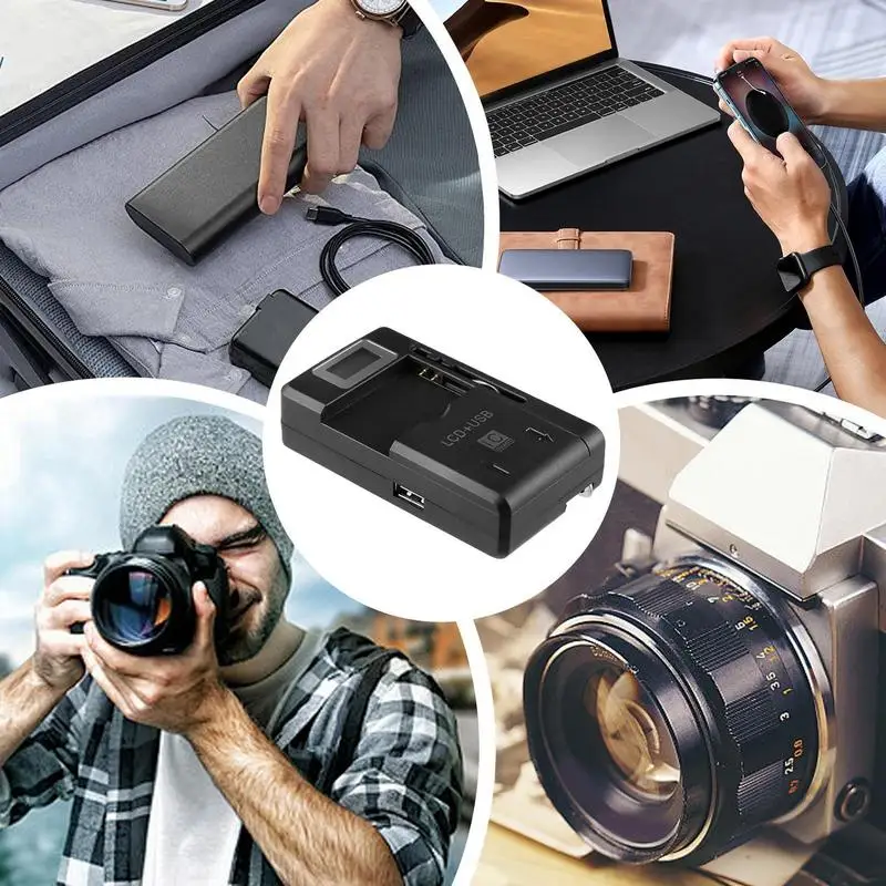 デジタルカメラ用スマートバッテリー充電器,スリムUSB充電器,壁充電器,小型,人間化,旅行