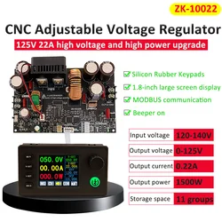 0-125V 1500W CNC Adjustable Voltage Regulator DC Buck Converter Constant Voltage Constant Current Step-down Module Power Supply