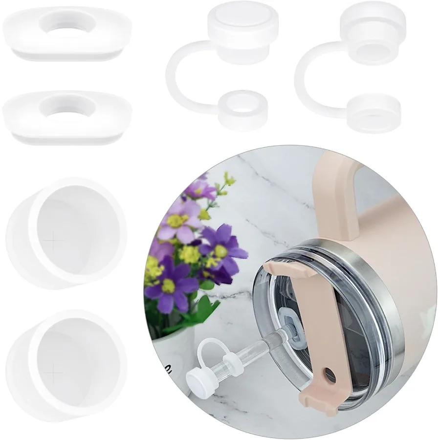 

Straw Cover Spill Stopper Set Compatible with St Cup 40 oz 30 oz Queher H1.0 2 Silicone Straw Cover Cap 4 Leak Sproof Stopper f