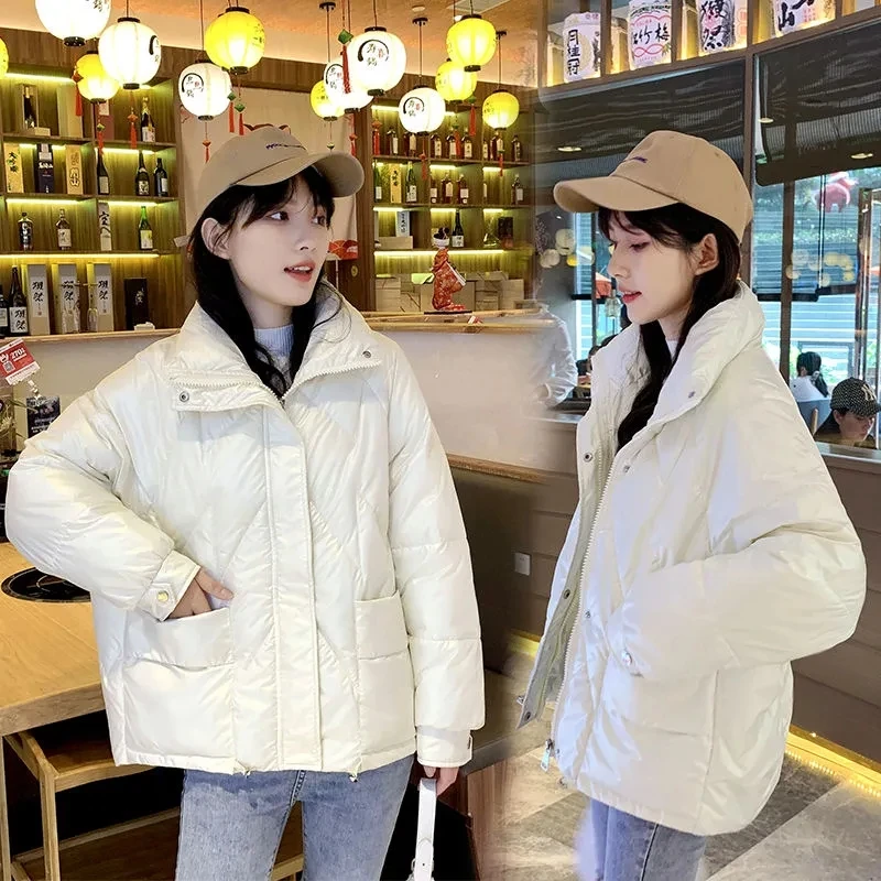 

2022 Winter Down Cotton Parkas Coats Women's Casual Loose Cotton-padded Jacket Coat Thicken Warm Wild Cotton Parka Winter Jacket