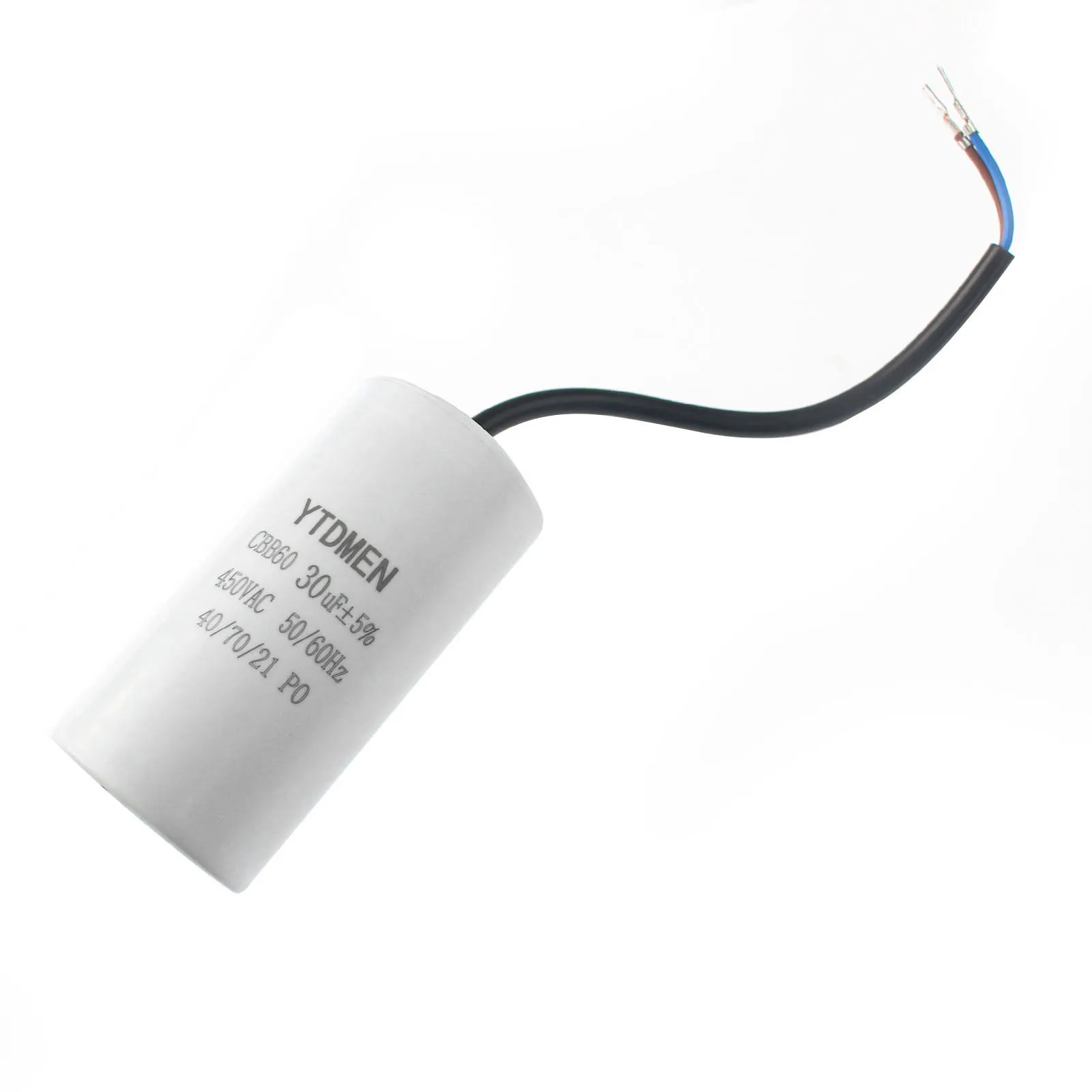 1PC CBB60 ตัวเก็บประจุ 450V 10UF 12UF 16UF 20UF 30UF 40UF 50UF 60UF มอเตอร์วิ่งตัวเก็บประจุเริ่มต้นตัวเก็บประจุ 5% สำหรับเครื่องปั๊มลม