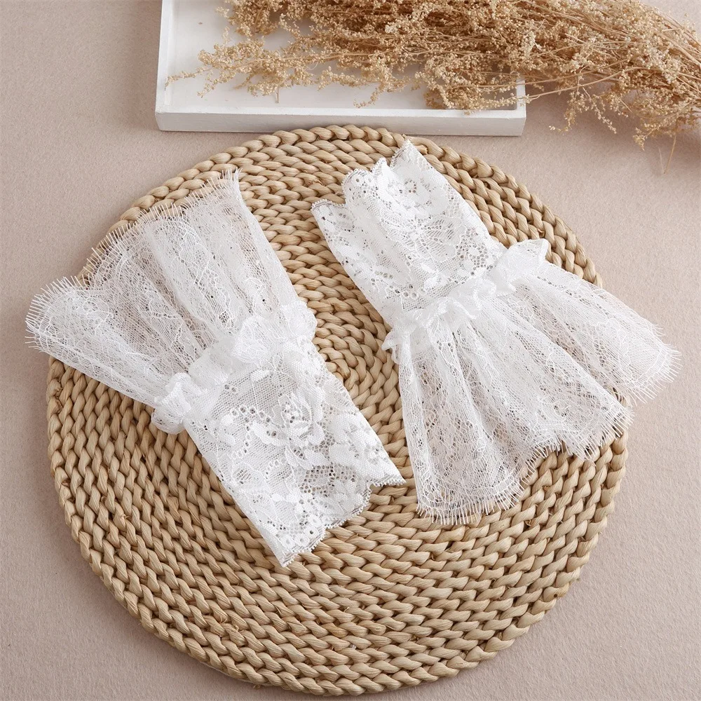 Manica finta con volant tutto-fiammifero Protezione solare pieghettata Polsini con maniche staccabili Polsini maglione Lolita Accessori per abiti da sposa