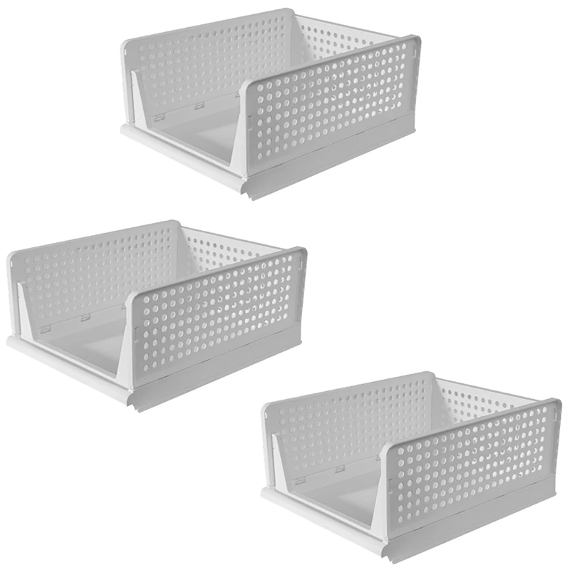 

Folding Closet Organizer Storage Box Plastic Closet Organizer,Stackable Storage Basket,Drawer Organizer For Clothing-A03I