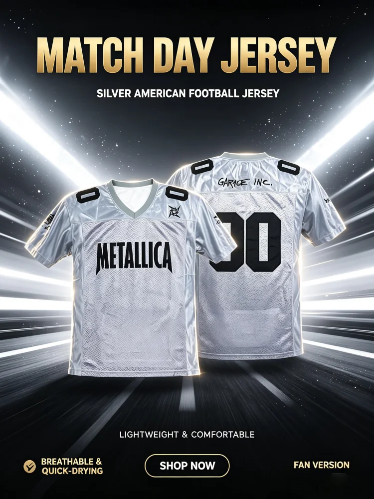 Summer New Men Women Metallica Garage Inc Football Jersey Metal Rock Band Street-wear Sports Quick Dry T-Shirt Family Tees Kids