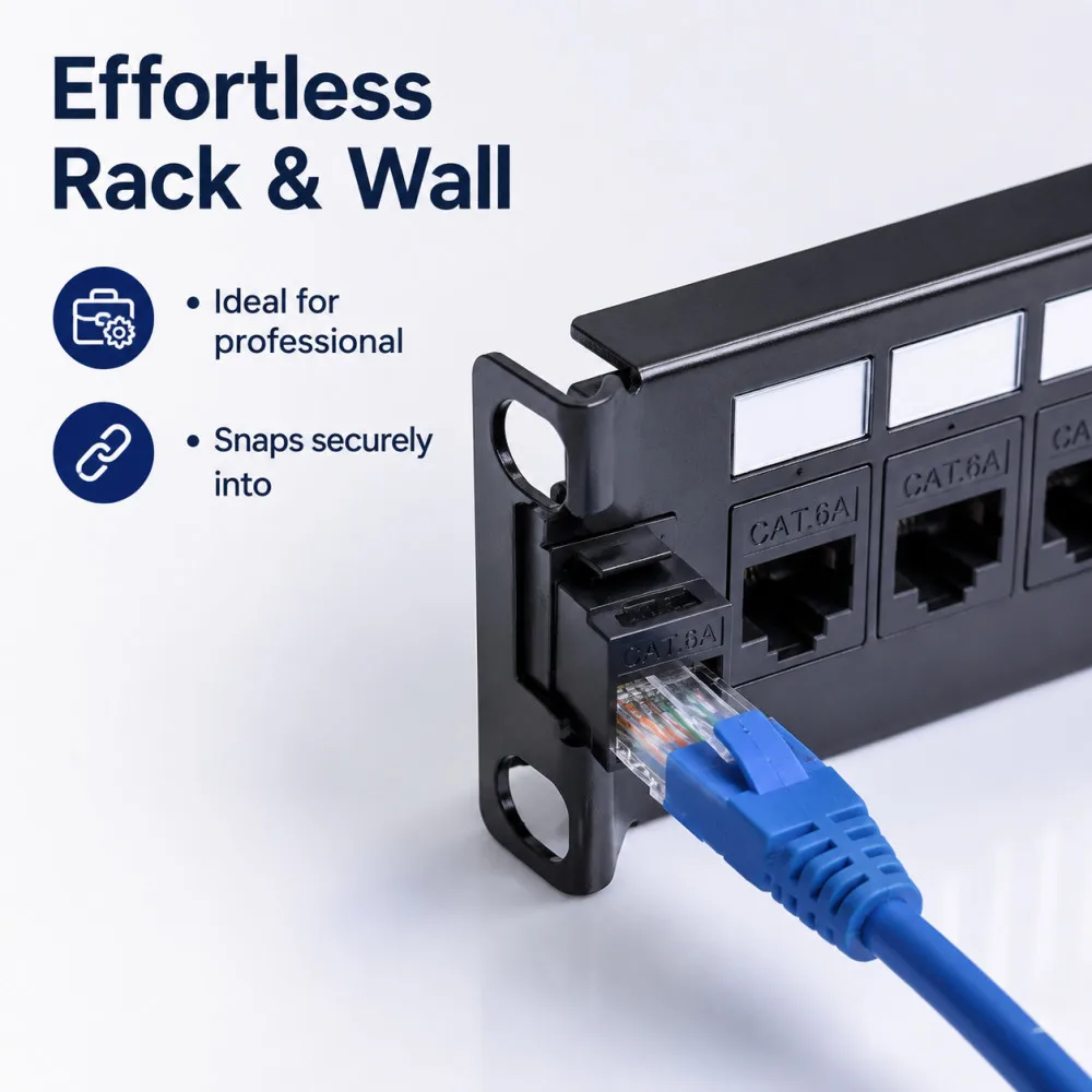 New Cat 5e Cat6 Cat 6A Keystone Jack RJ45 Connector Extension Inline Coupler Ethernet Network LAN Unshielded