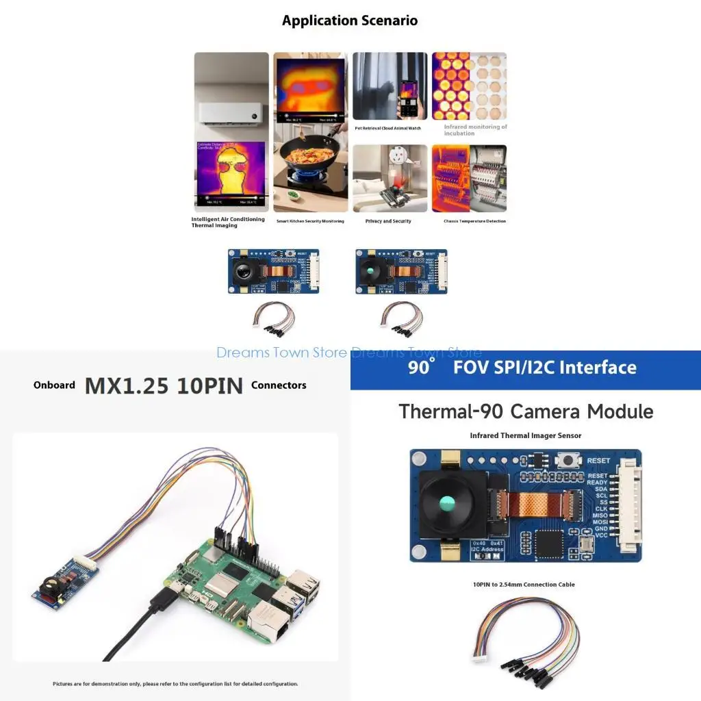 

HX6A Thermal Sensoring Field View 44°/ 90° SPI I2C Development Board Compatible