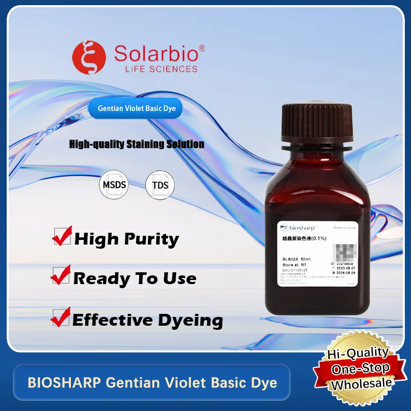 BIOSHARP Gentian Violet Basic Dye 0,1% Solução para aplicações de coloração e microscopia Produto original