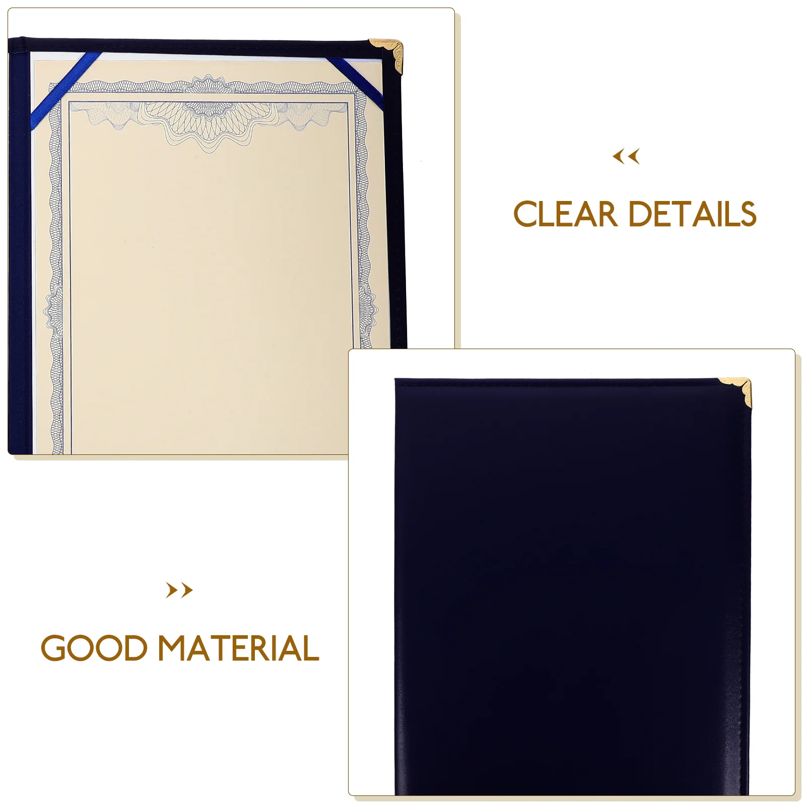 

Protection Cover A4 Single Page Blue Elegant Design Portable Size Diploma Protector Graduation Certificate Holder Award