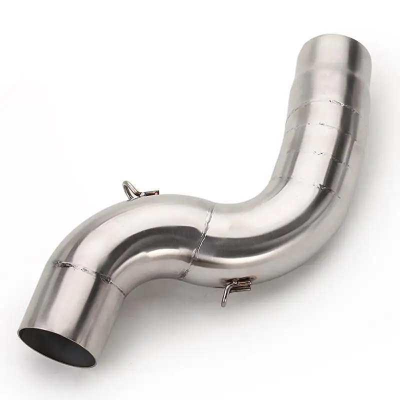 

51MM For Kawasaki ZX6R 2009-2020 Motorcycle Exhaust Bottom Mid Pipe Middle Connect Tips Muffler Tube Stainless Steel