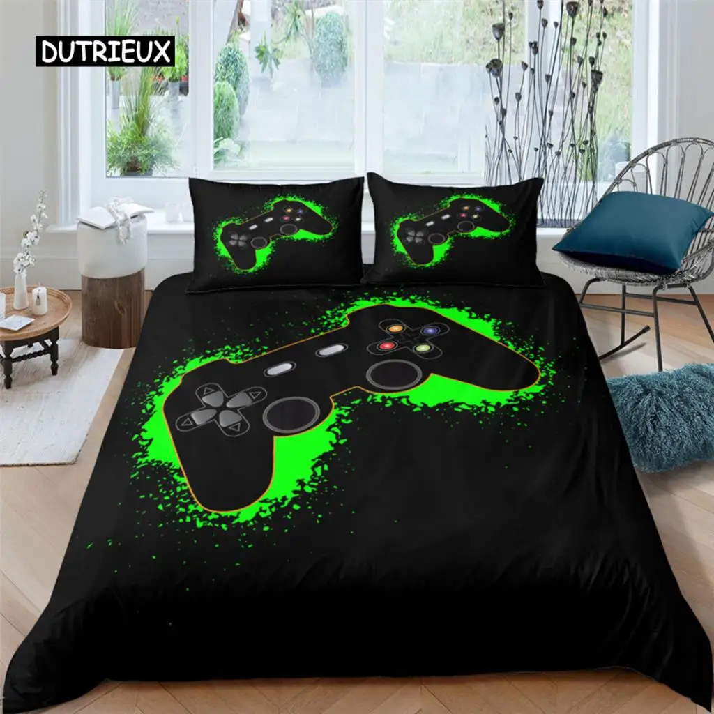 

Fashion Gamer Duvet Cover 2/3 Pcs Bedding Sets King Queen Single Size Kids Boys Girls Game Soft 2/3pcs Polyester Comforter Cover