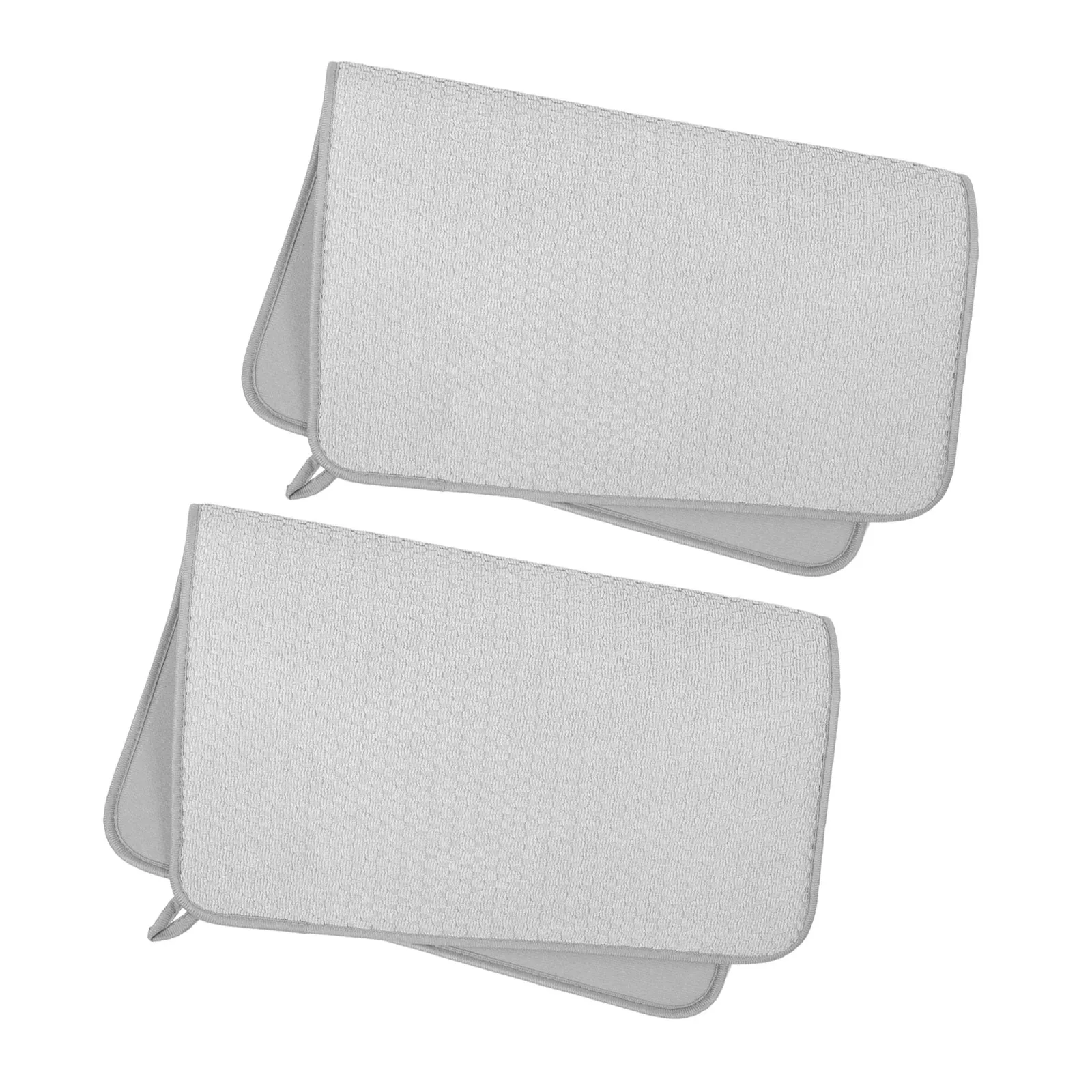 

Комплект из 2 кухонных ковриков для сушки посуды: трехслойные, из микрофибры, впитывающие, нескользящие, для столешниц, раковин и ванных комнат