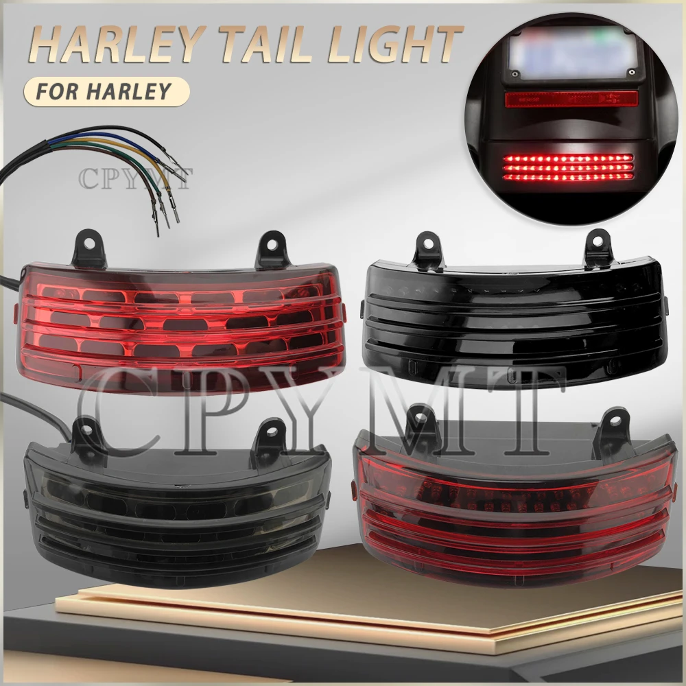 

LED Tri-Bar Rear Fender Tail Light Motorcycle Turn Signal Brake Lamp 96-13 Fit For Harley Touring Street Glide Road Glide FLHX