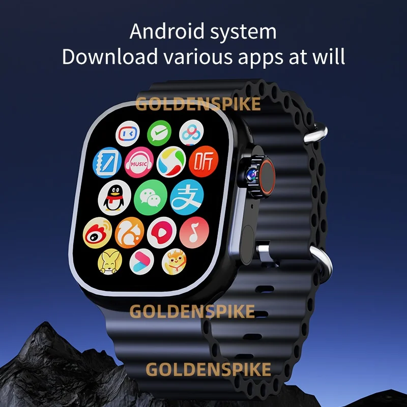 DW100 PRO SmartWatch 4G/5G Sistema operativo Android GPS Orologio intelligente AMOLED da 2,2 pollici Scarica app Riproduzione negozio TOUCH ID SIM Card WIFI