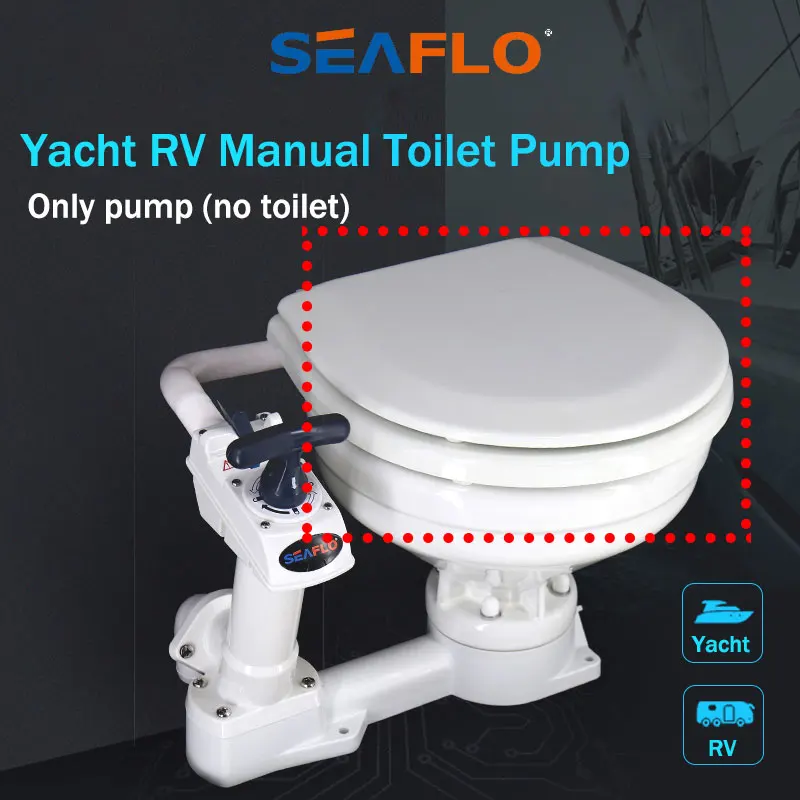 SEAFLO RV Boat Toilet Manual Pump Assembly Ceramic Material Marine Water Pump Accessories