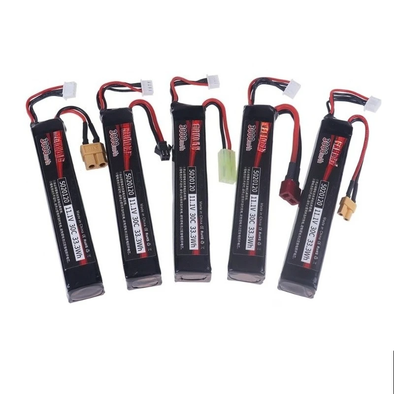11.1V 3S 3000mAh 30C 5020120 RC水鉄砲エアソフトLiPoバッテリー（エアソフトBBエアピストル電動玩具銃部品用）